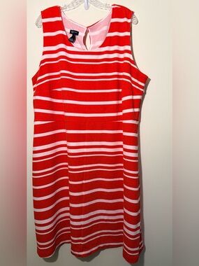 Pre-loved Red and White stripe summer dress Size 3x